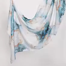 Watercolour Floral Modal Hijab Scarf — variety of Colors, Breathable & Lightweight