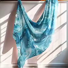 Watercolour Floral Modal Hijab Scarf — variety of Colors, Breathable & Lightweight