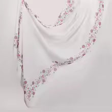 Watercolour Floral Modal Hijab Scarf — variety of Colors, Breathable & Lightweight