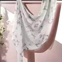 Watercolour Floral Modal Hijab Scarf — variety of Colors, Breathable & Lightweight
